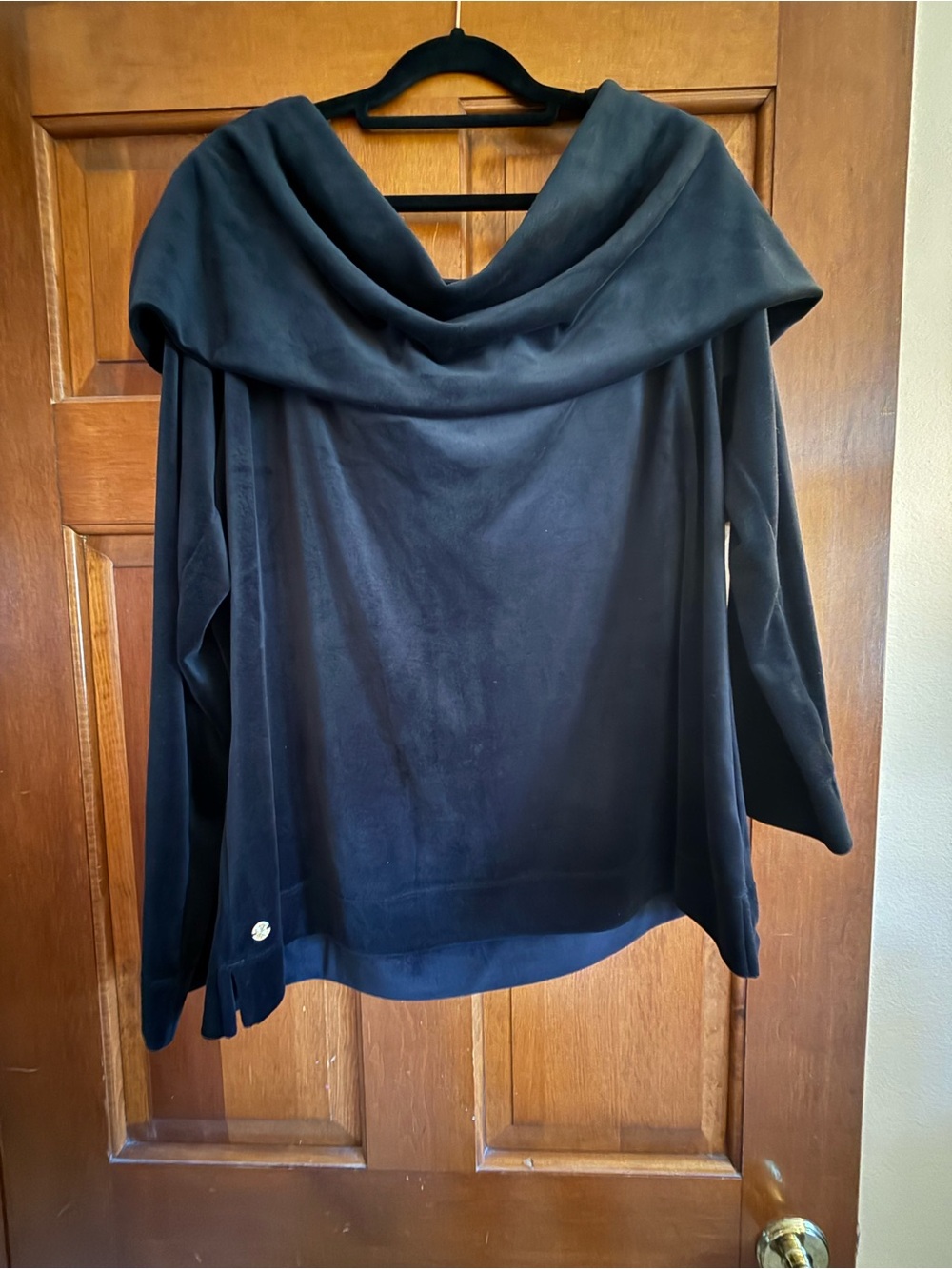 Lilly Pulitzer black velvet Off-the-Shoulder Top